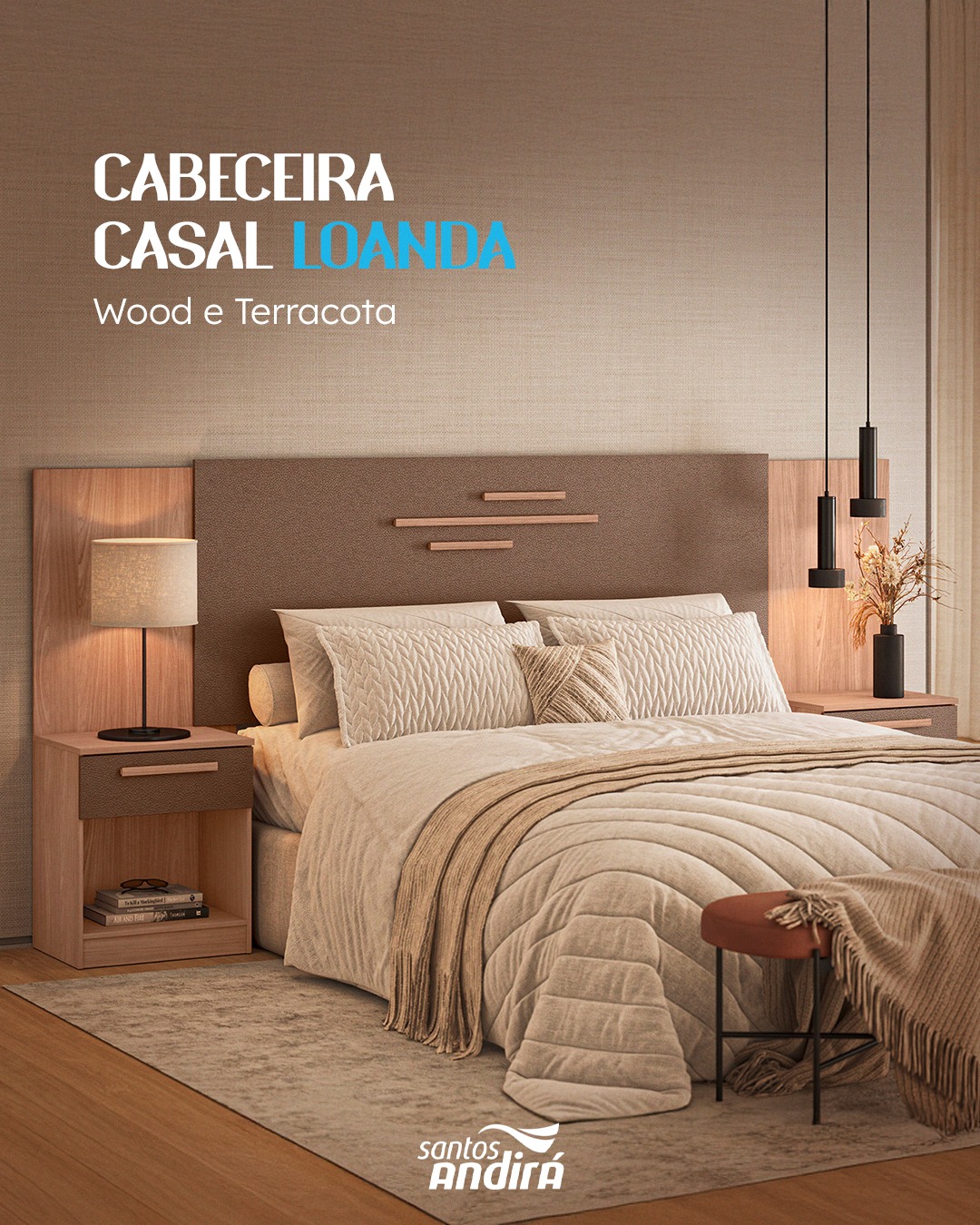 Cabeceira Casal Loanda/ Wood e Terracota