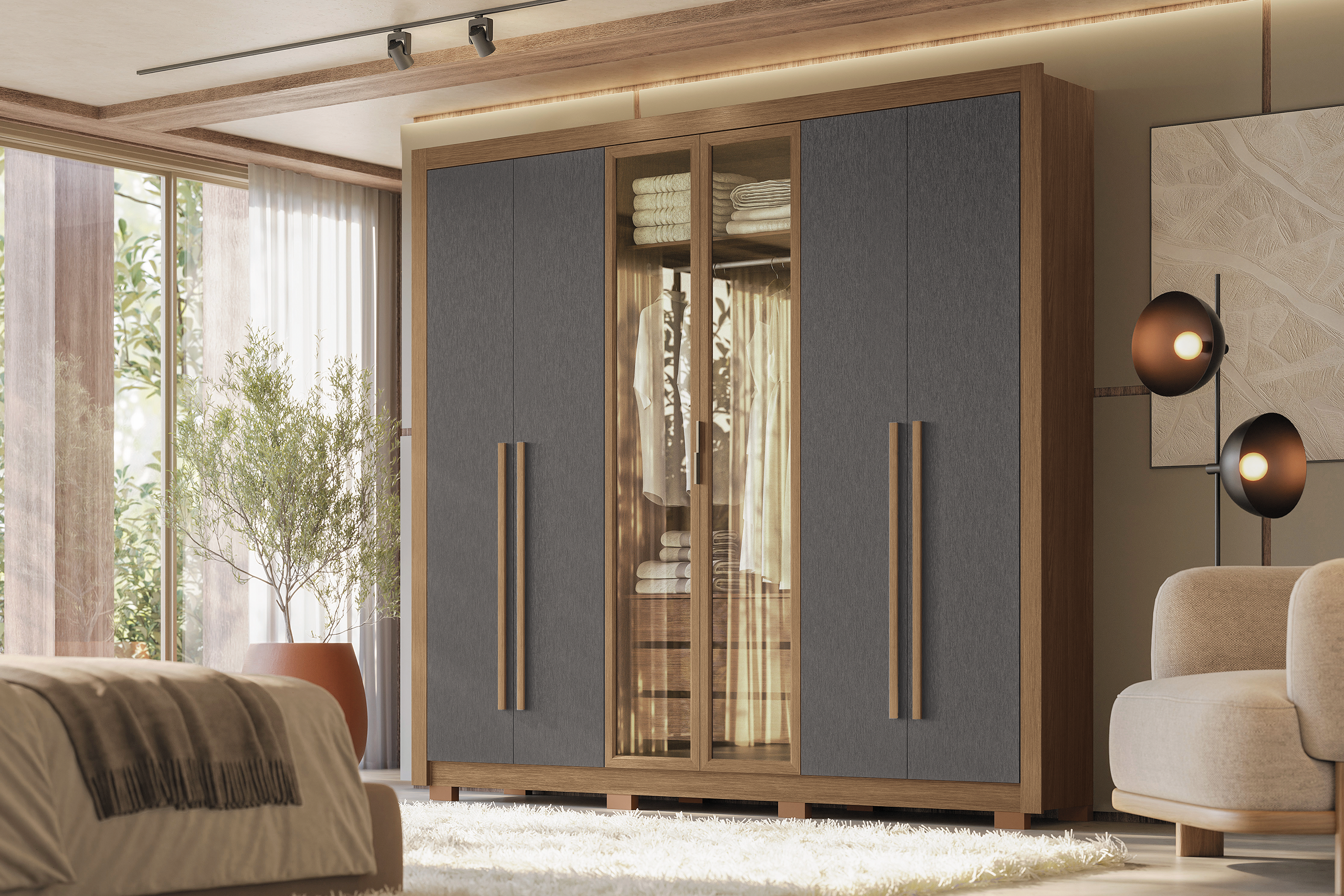 Guarda-Roupa Miletto com Reflecta